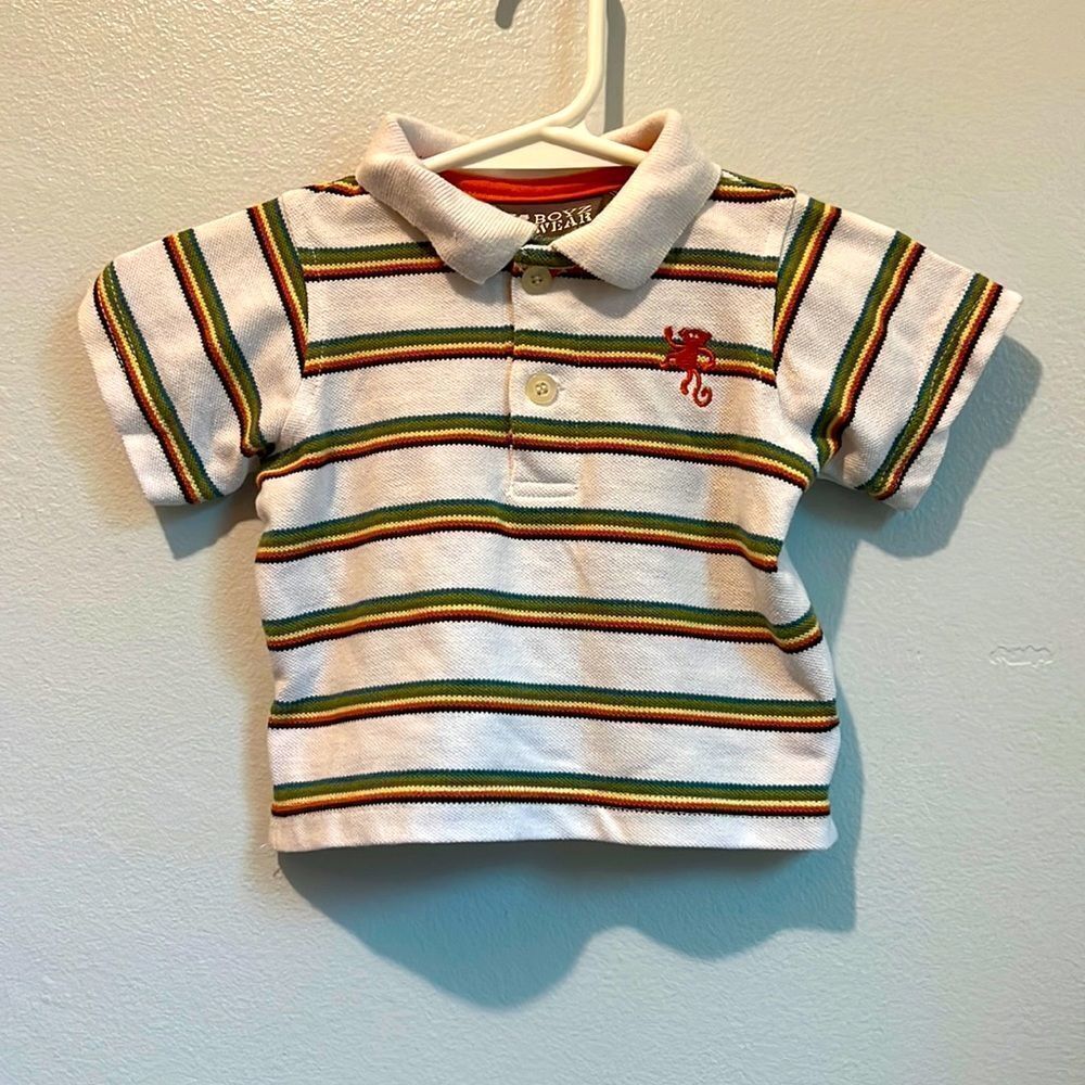 Boyz wear 3-6 months striped polo shirt